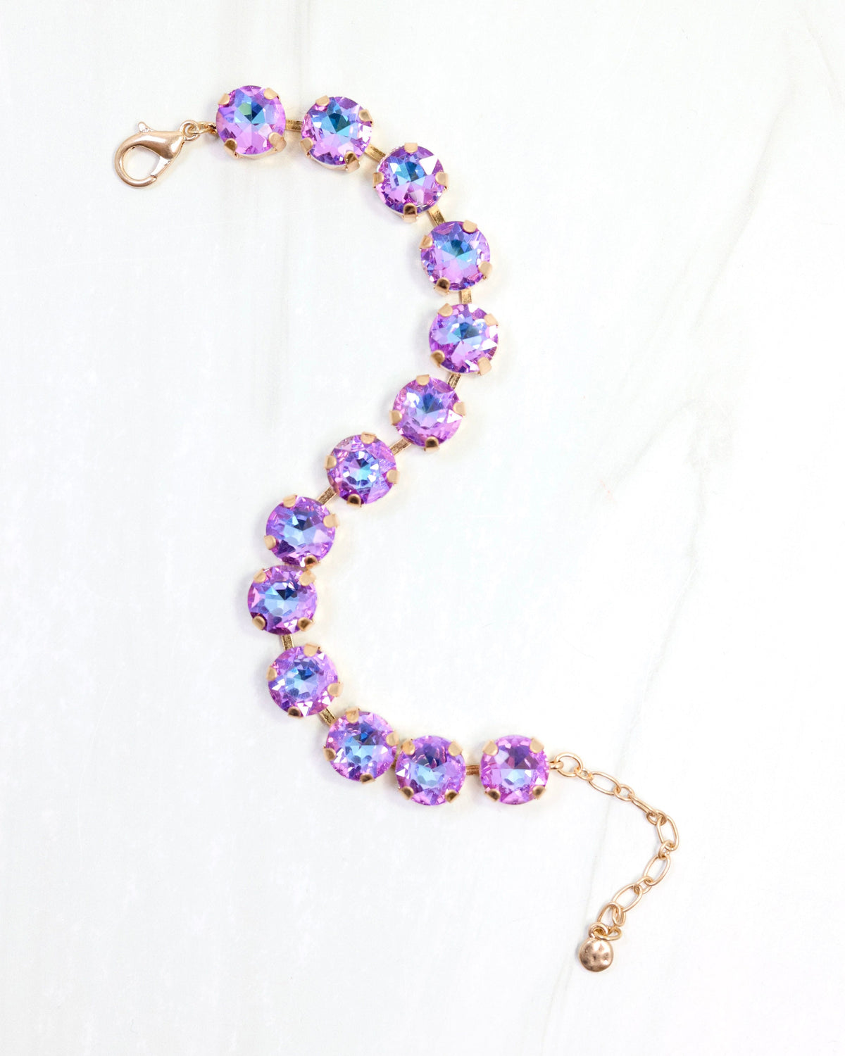 Andi Rhinestone Bracelet Purple AB