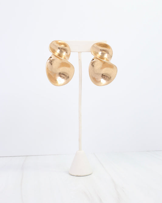 Venosa Twist Drop Earring WR Gold