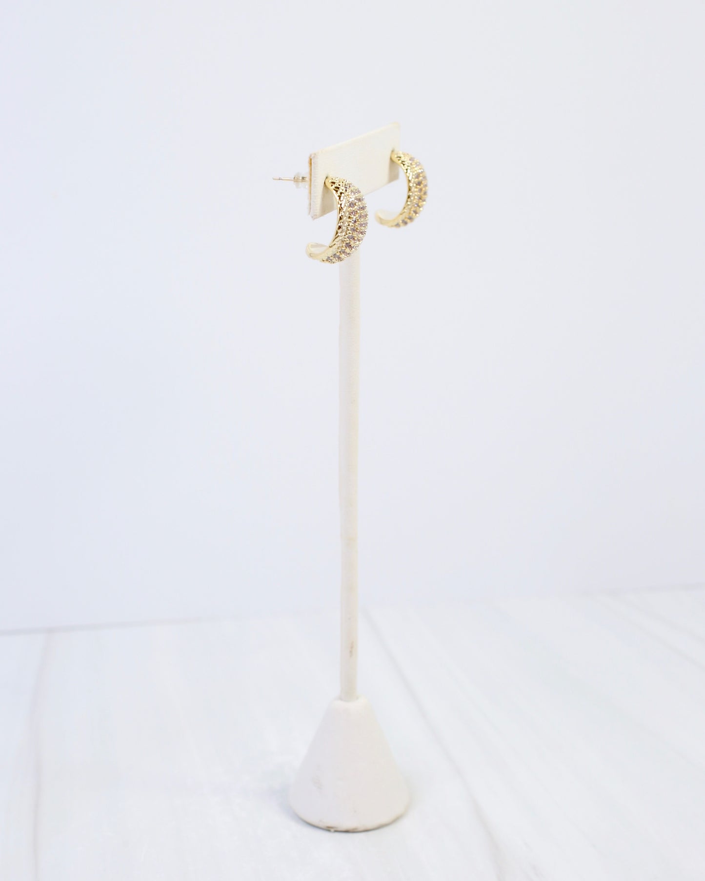 East Hampton Crystal Pave Earring Gold
