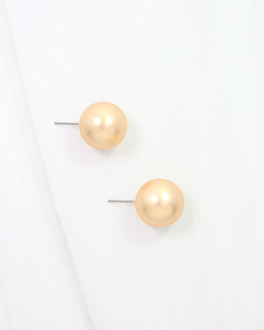 Bailey Large Ball Earring WR Worn Gold