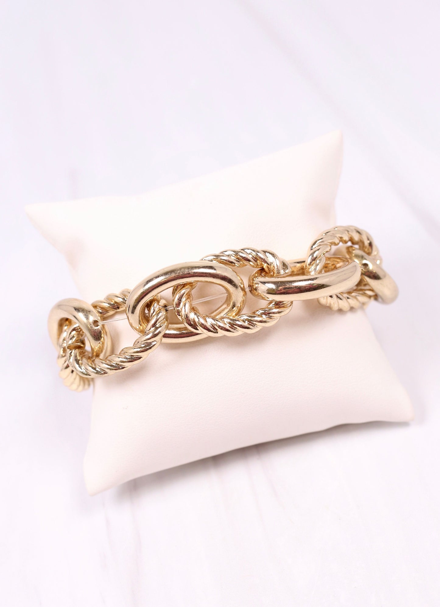 Cates Link Stretch Bracelet Gold