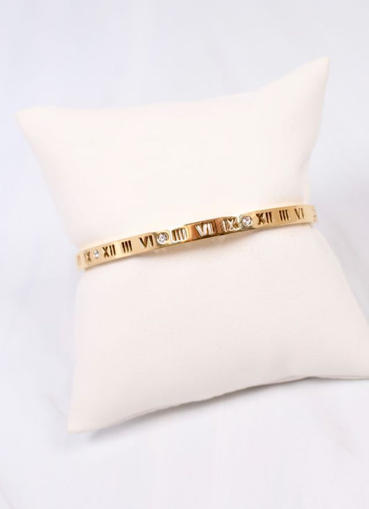 Benson Roman Numeral Bracelet WP GOLD