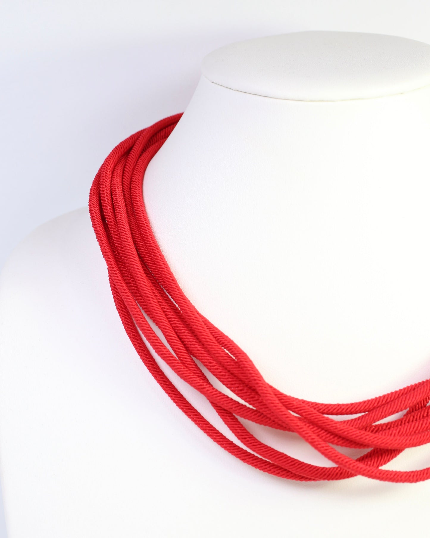 Cranston Layered Cord Necklace Red