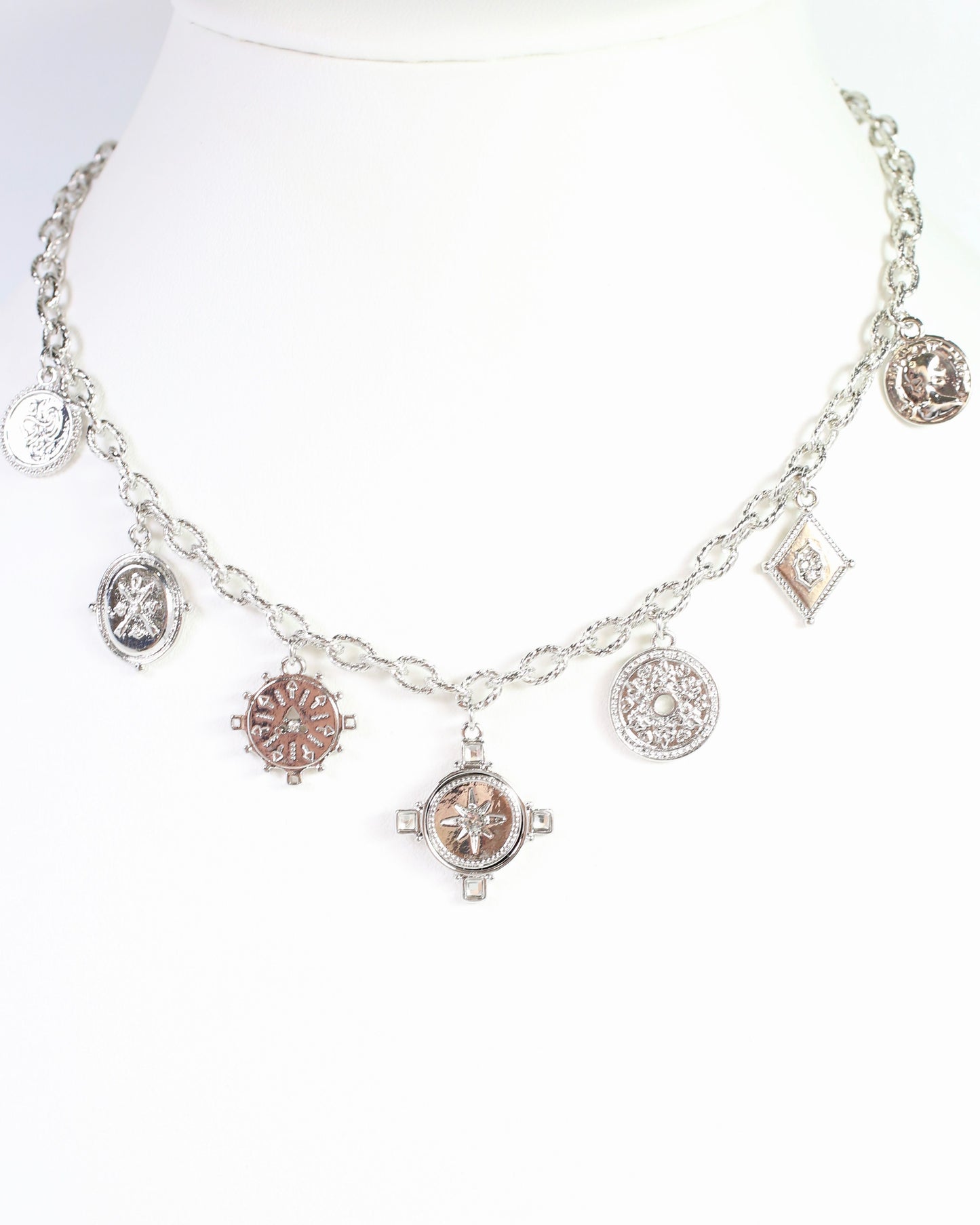 Mariann Charm Necklace Silver
