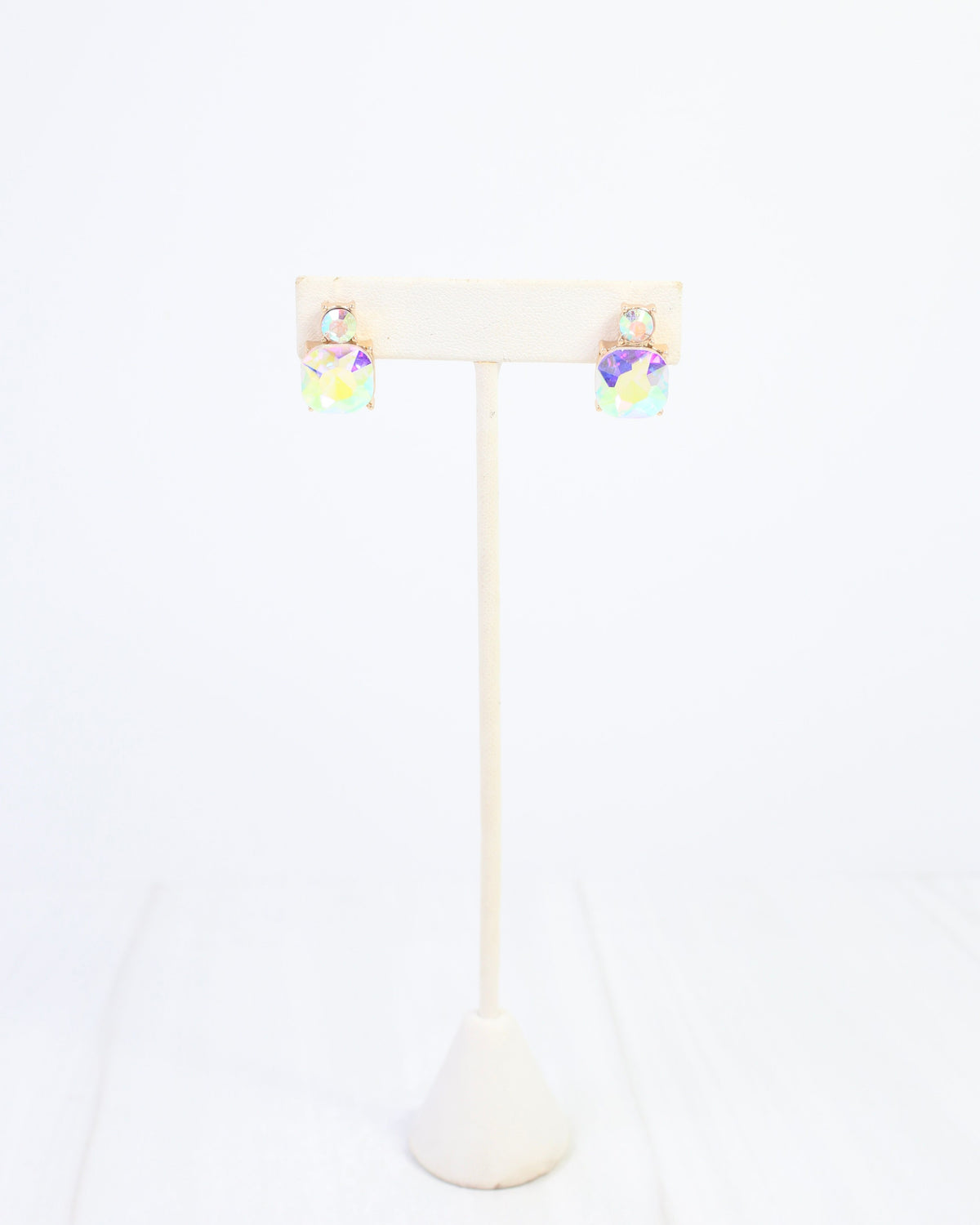 Roxanne Rhinestone Post Earring Clear AB