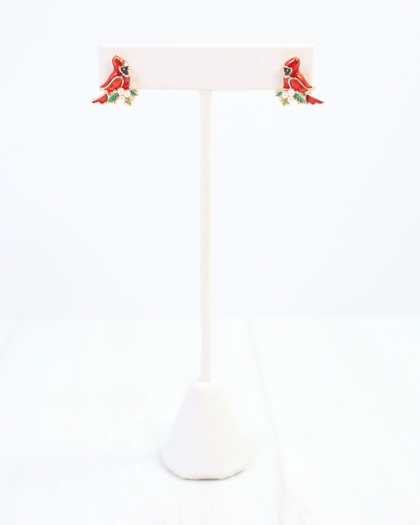 Christmas Cardinal Stud Red
