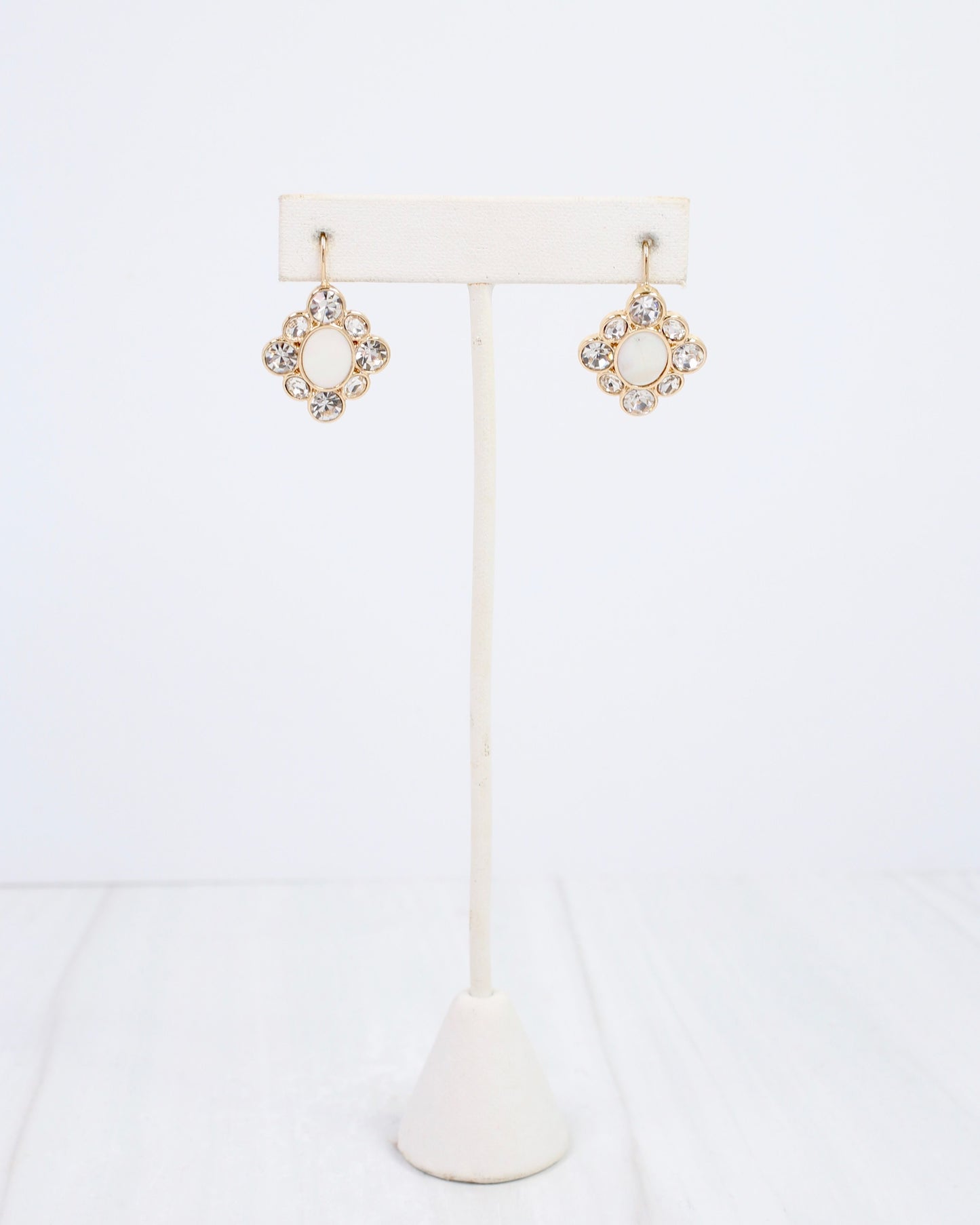 Lakeview CZ Mother of Pearl Earring Gold