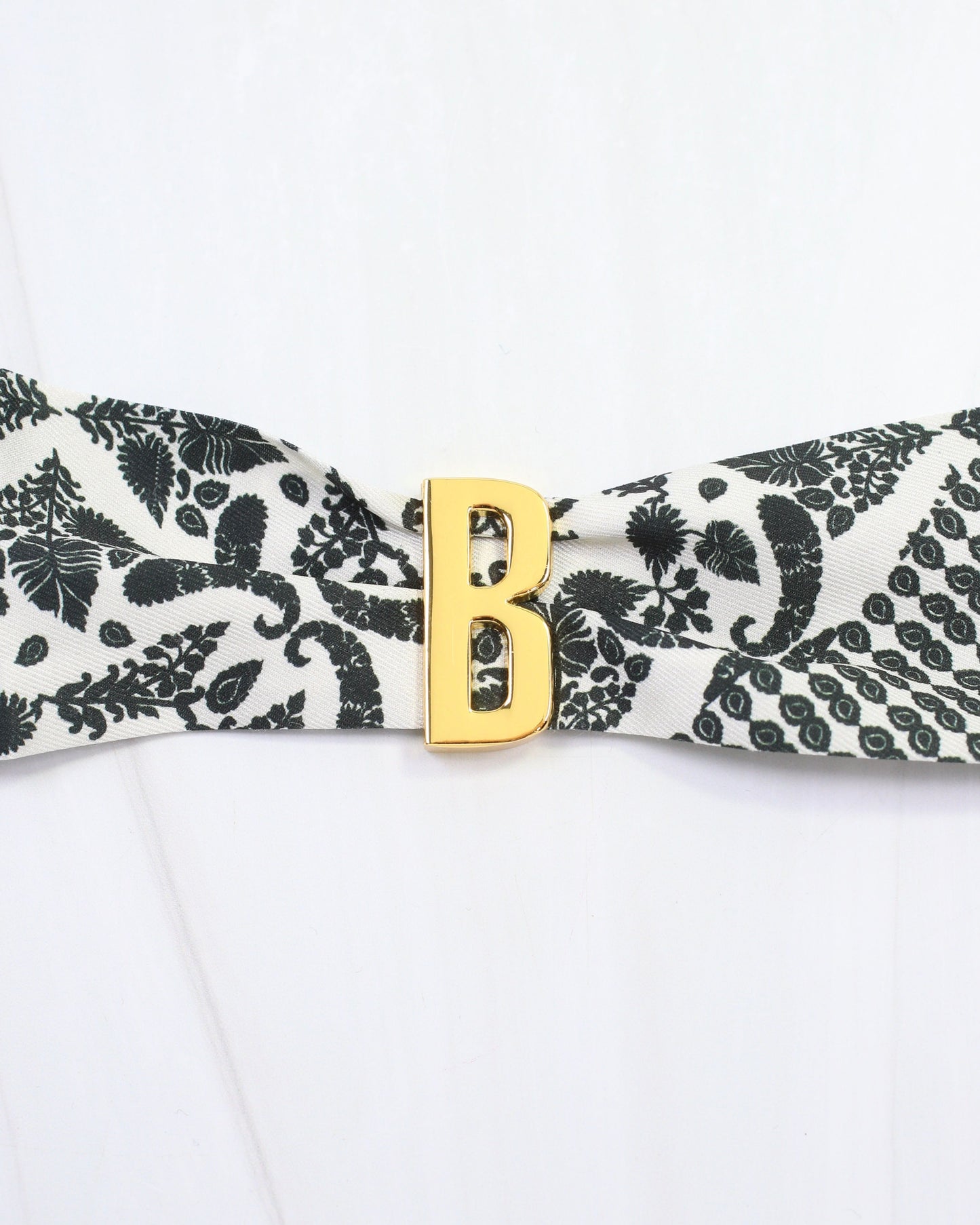 Arlett Initial Scarf Slide B Gold