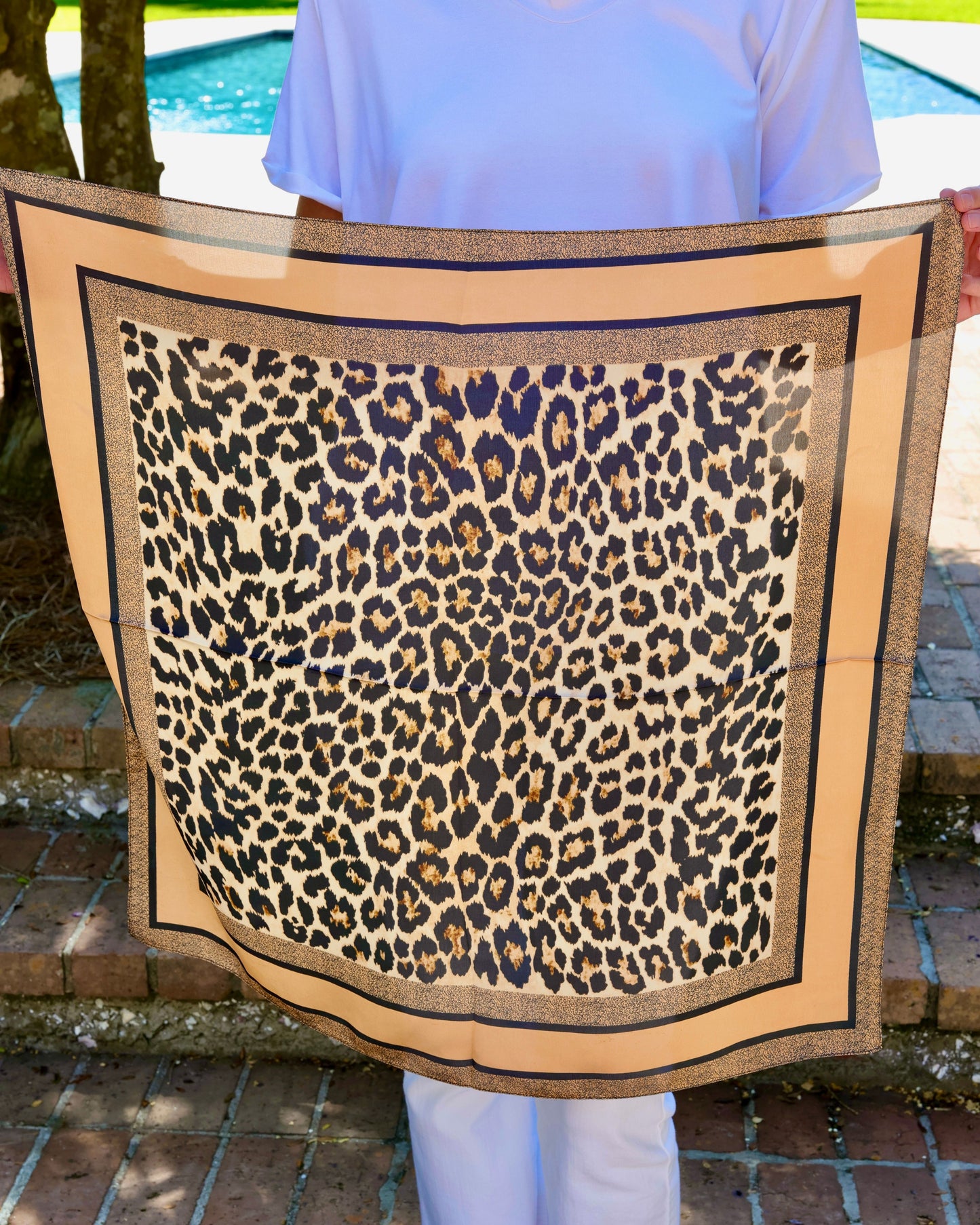 Leon Leopard Print Scarf Leopard