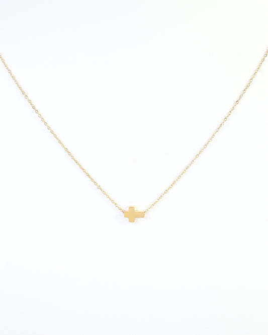 Bronx Cross Necklace Gold