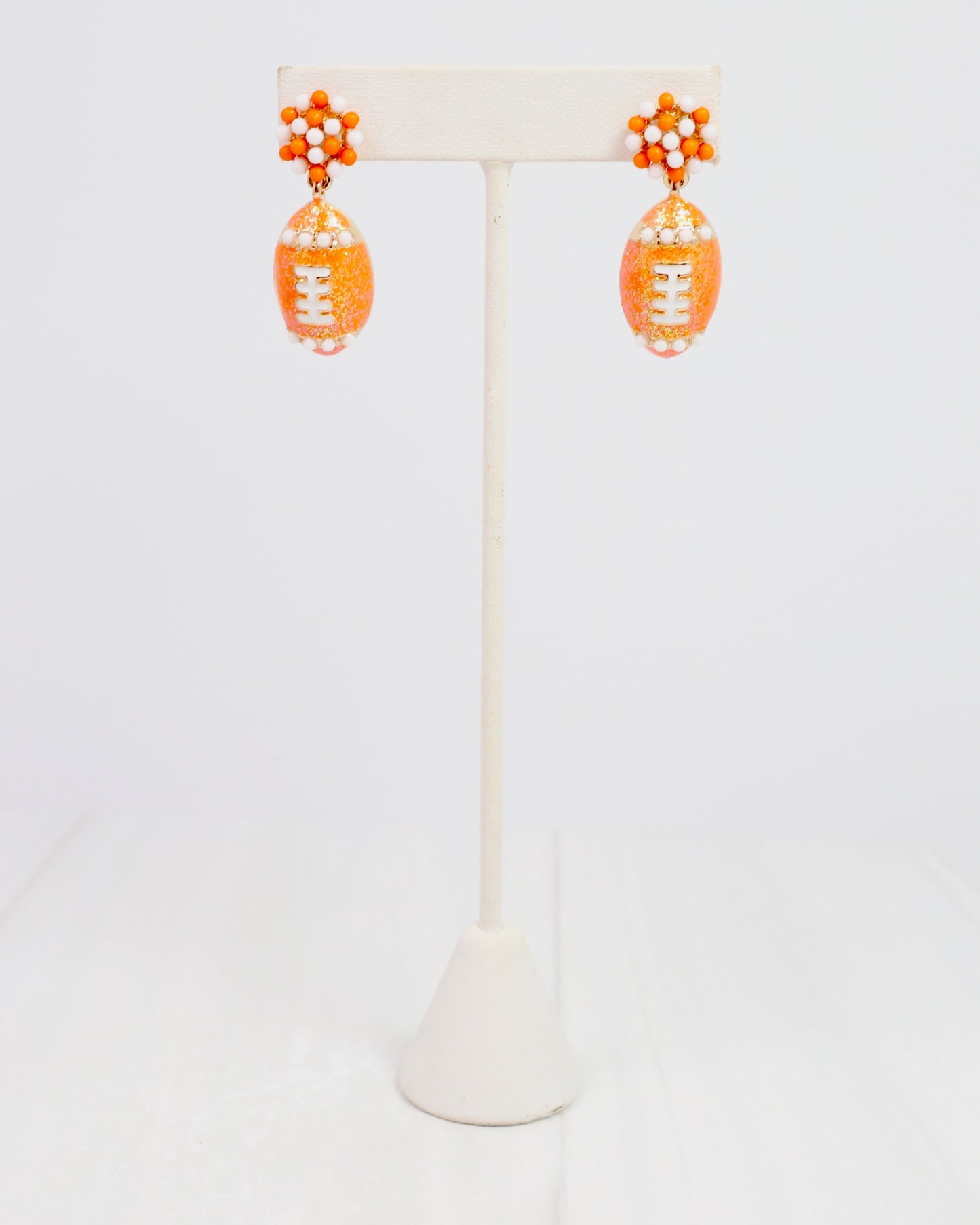 Adler Football Earring Orange White