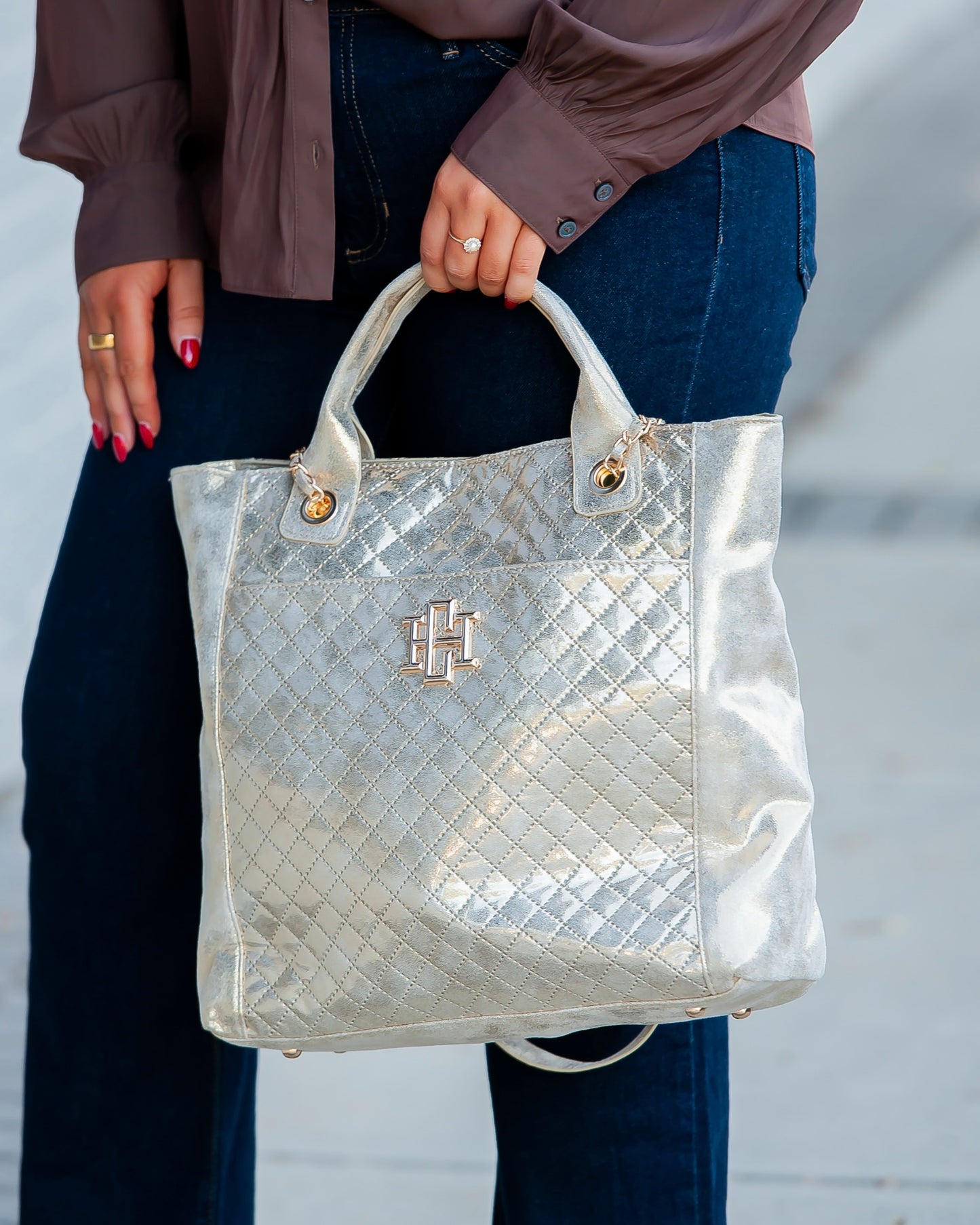 Kinzley Tote Champagne Pop