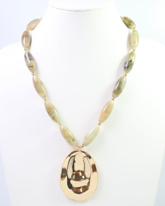 Albion Beaded Necklace Natural