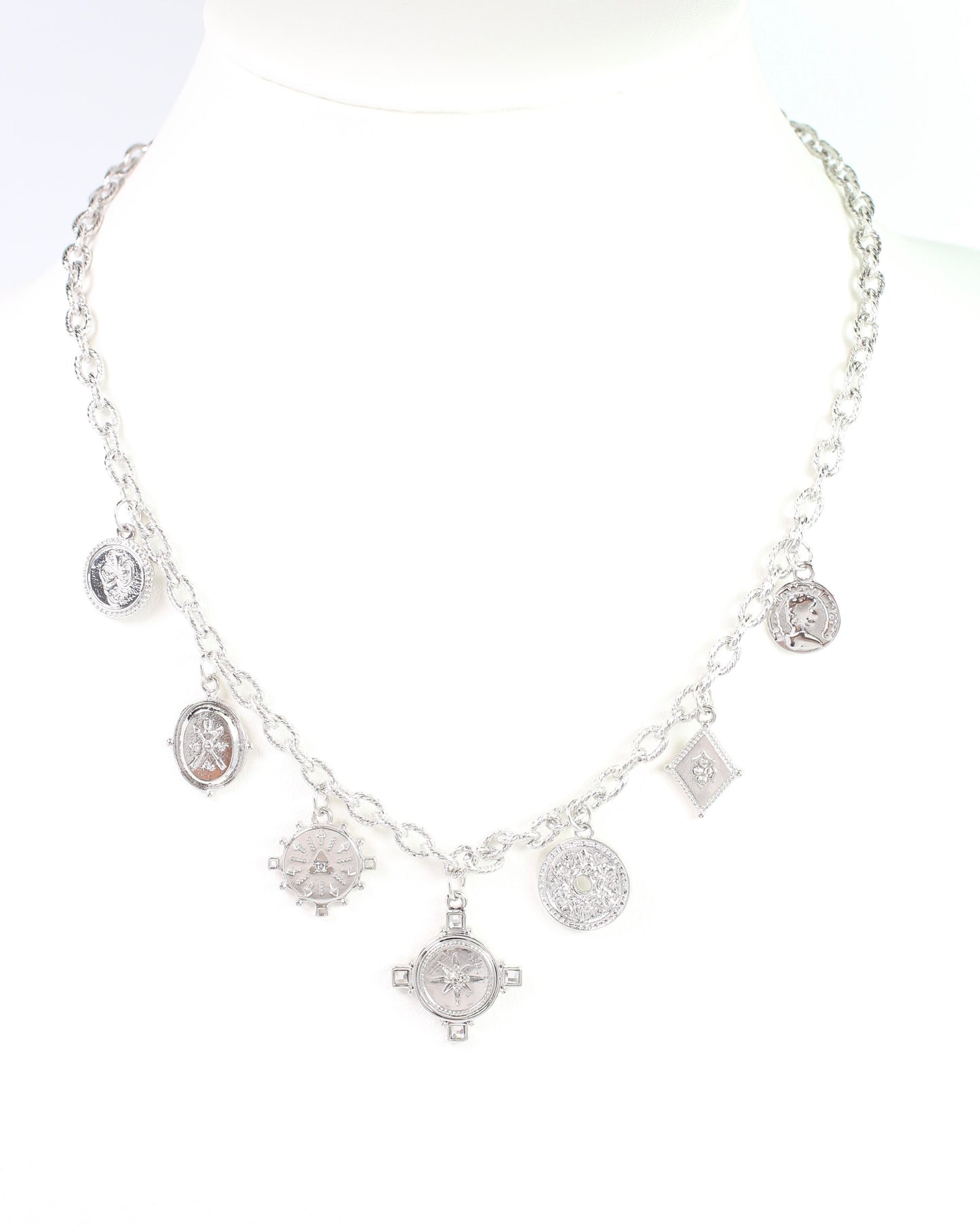 Charlie Charm Necklace Silver