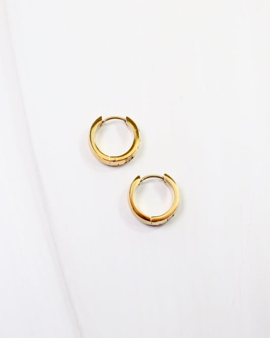 Haverhill CZ Star Huggie Earring Gold