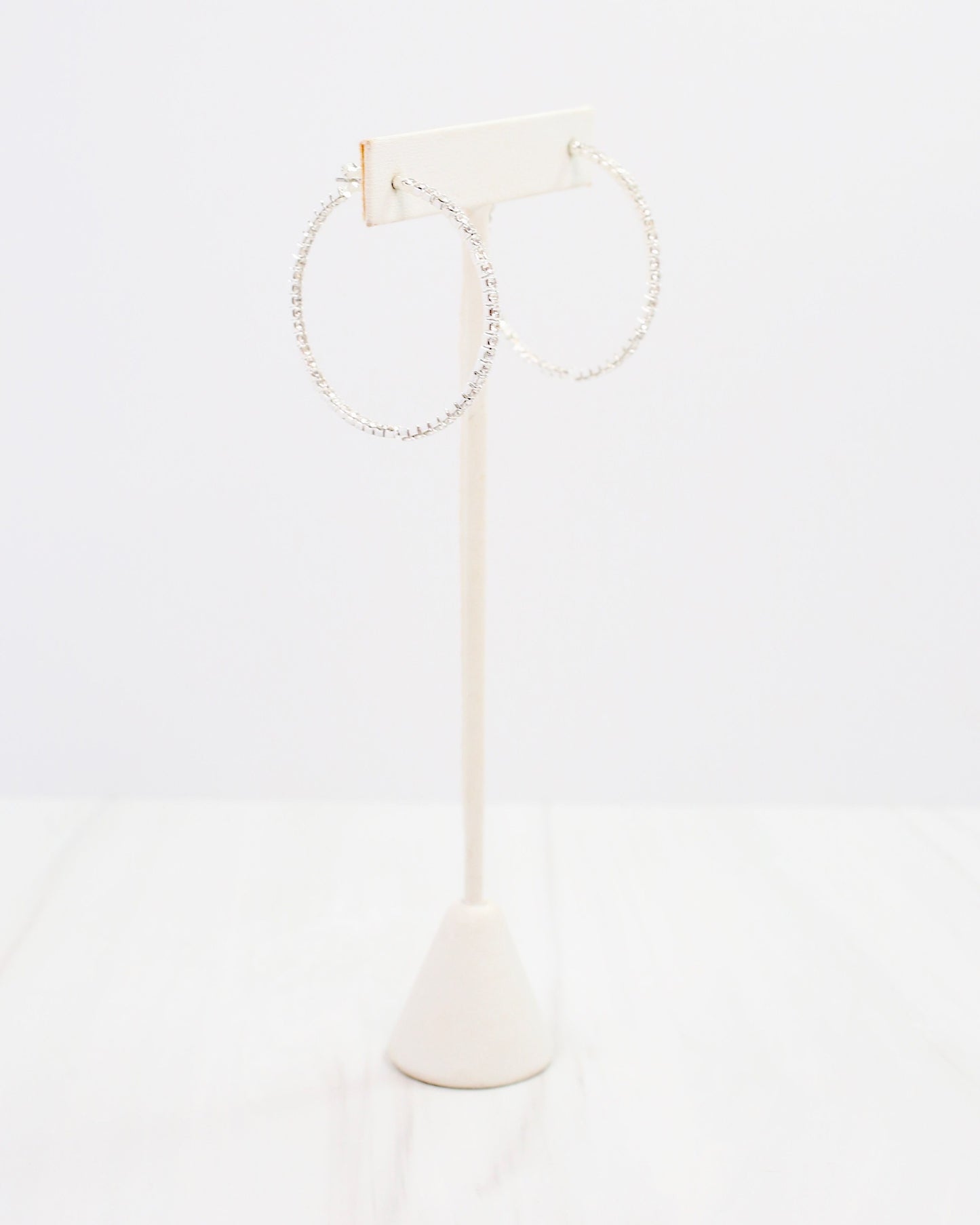 Sparkle Baby Crystal Hoop Silver