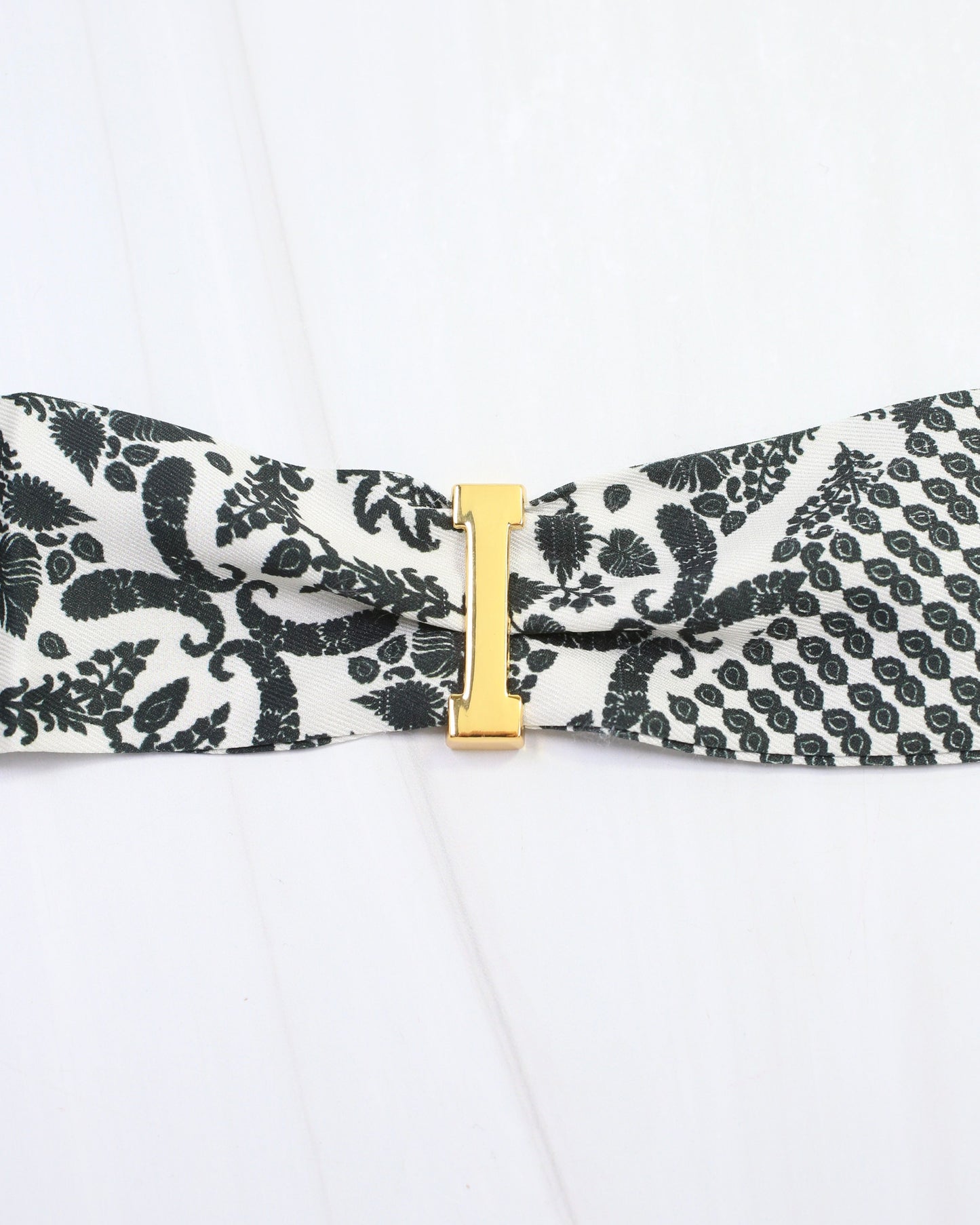 Arlett Initial Scarf Slide I Gold