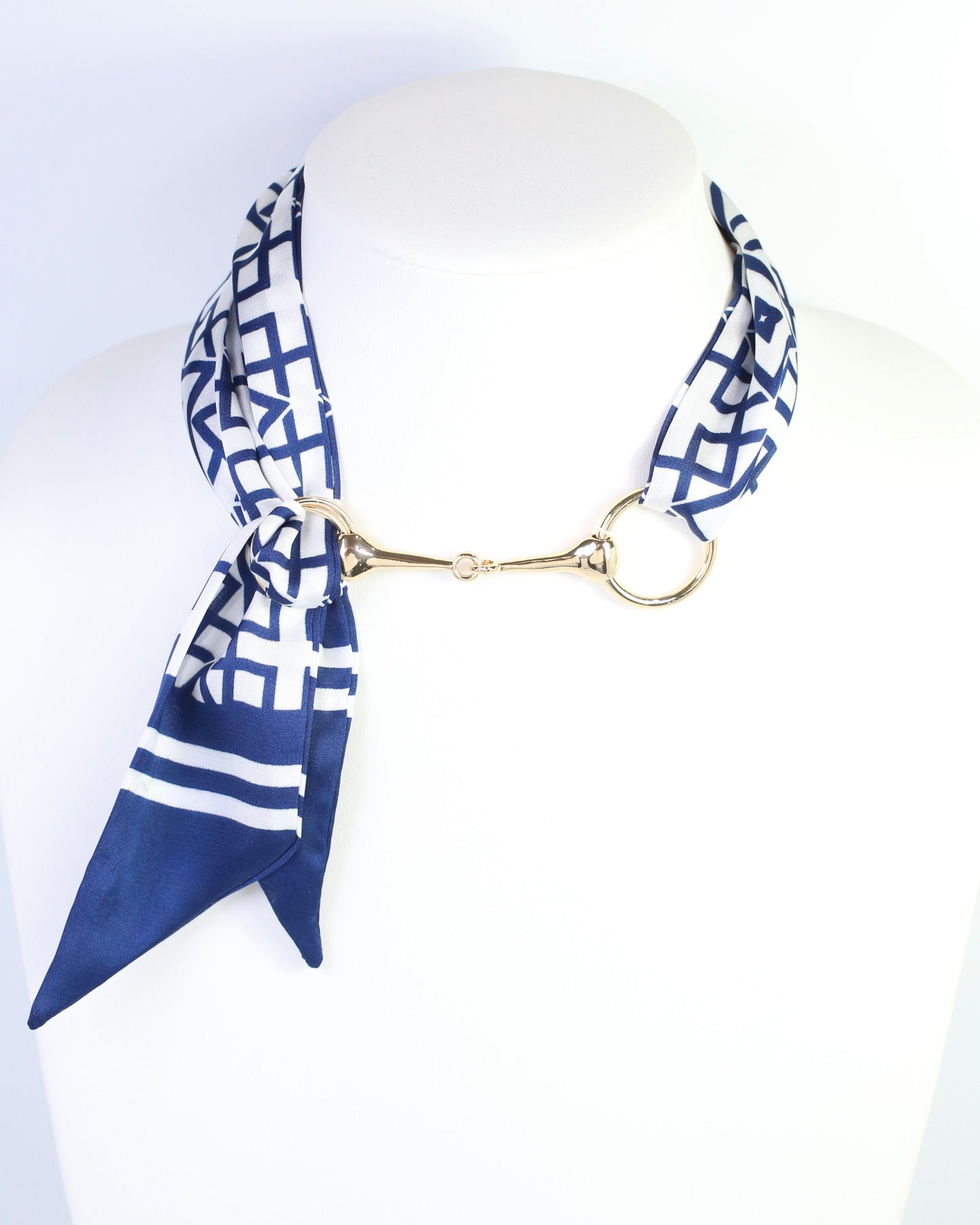 Lady Horsebit Scarf Slide Gold