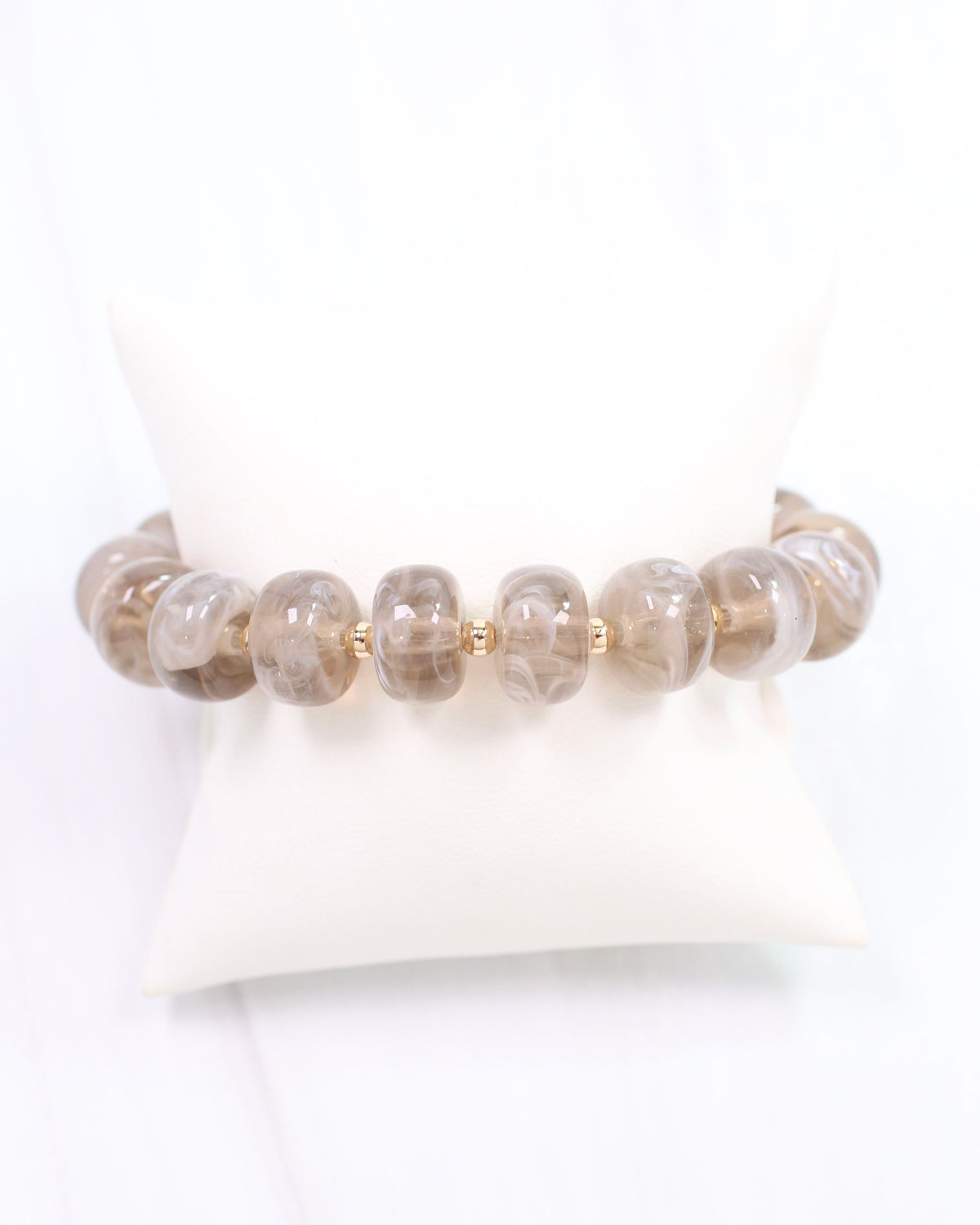 Tanner Beaded Bracelet Gray
