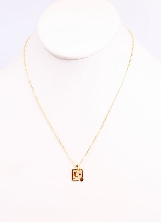 Night Sky Charm Necklace GOLD