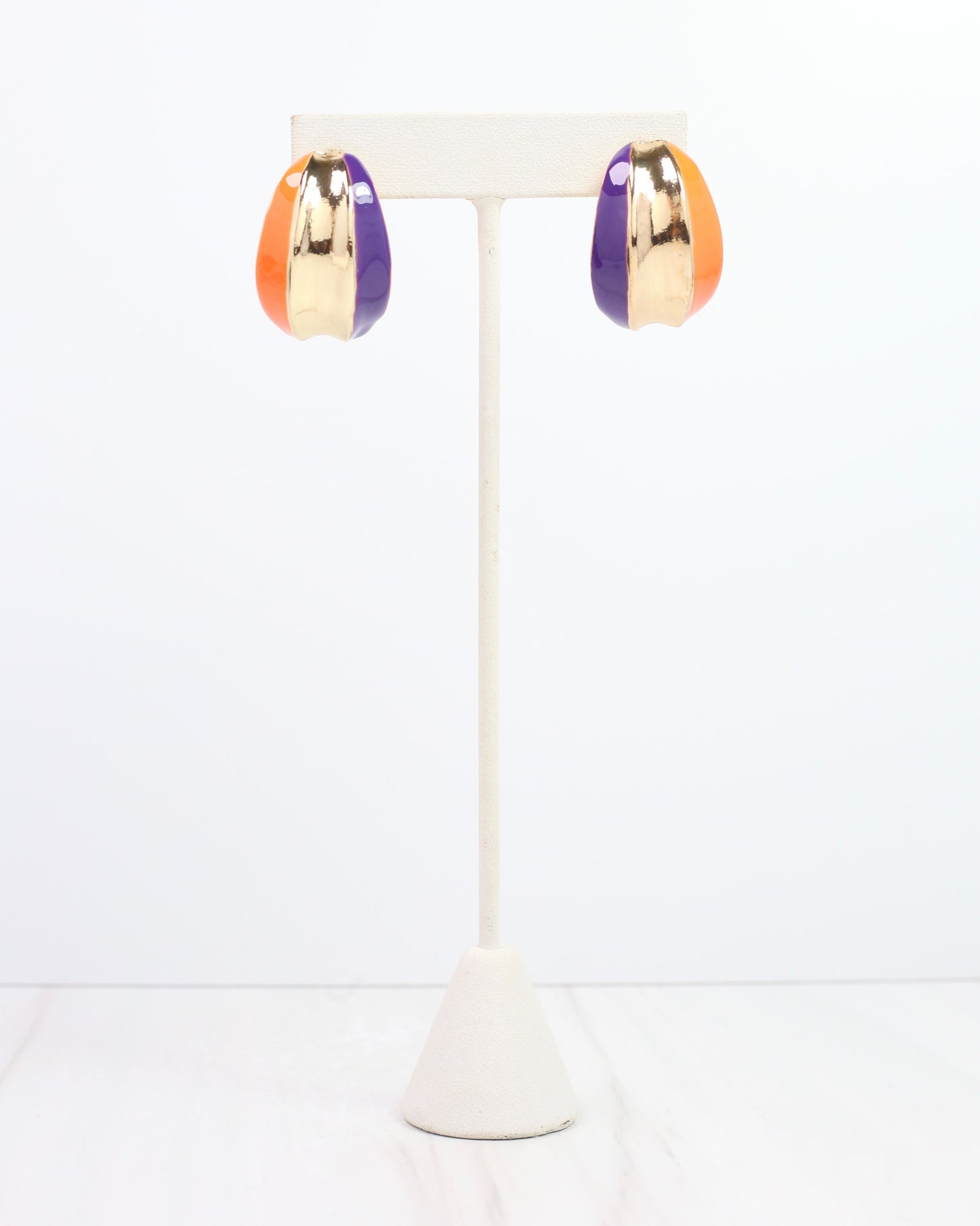 Penney Hoop Earring Orange Purple
