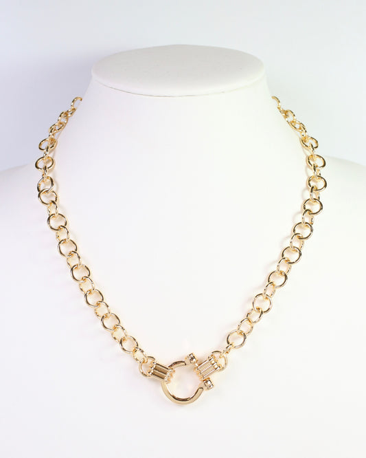 Derry Horsebit Link Necklace Gold