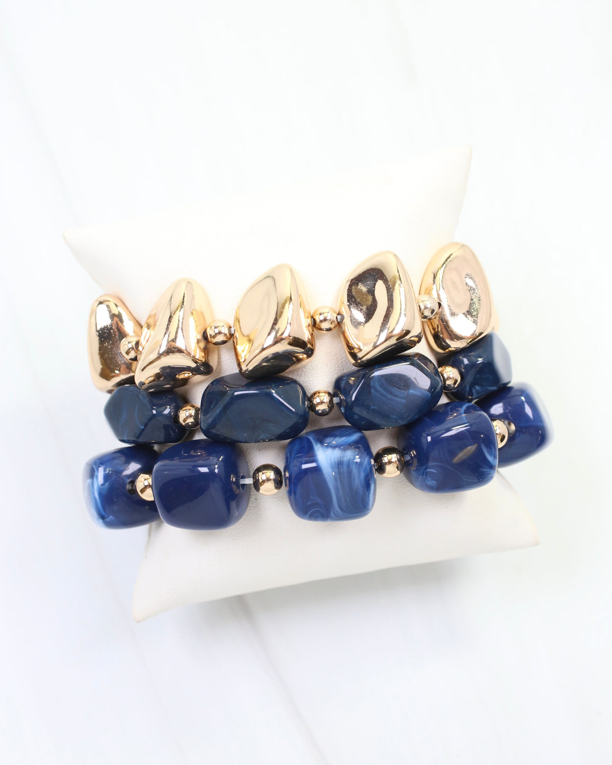 Rayna Beaded Bracelet Set Navy