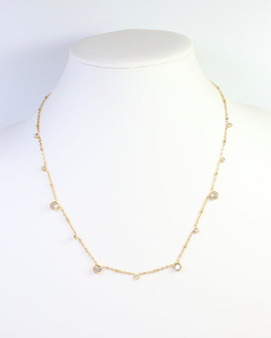 Cleopatra Crystal Necklace Gold
