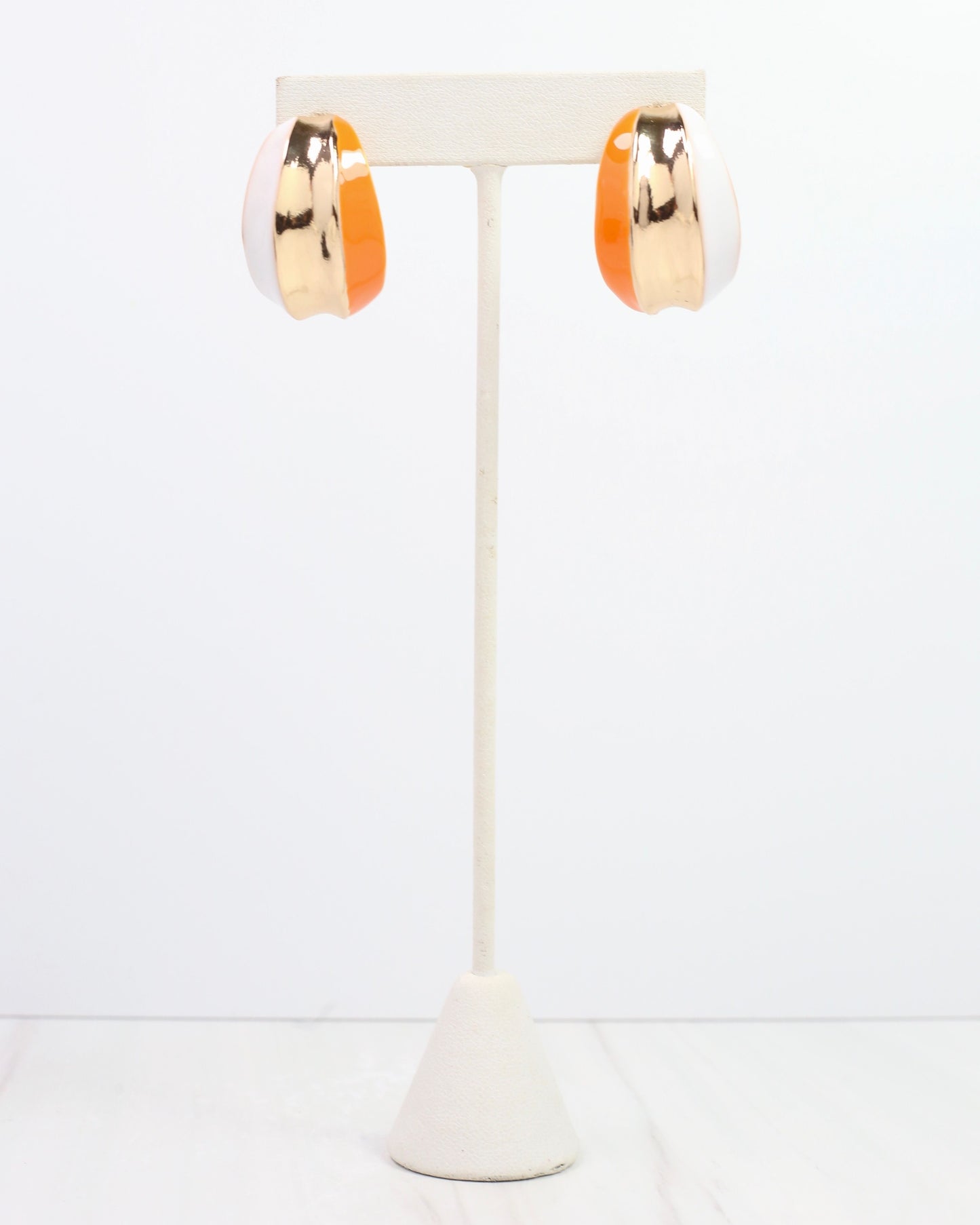 Penney Hoop Earring Orange White