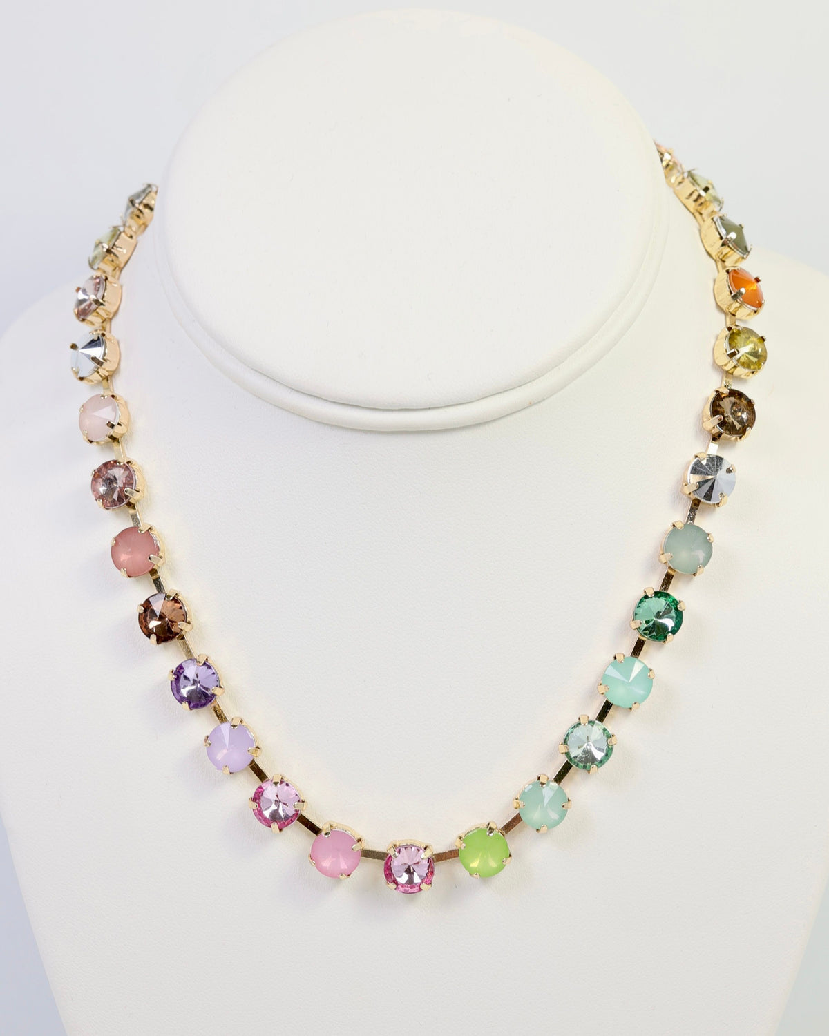 Shalimar Small Rhinestone Necklace Light Multi