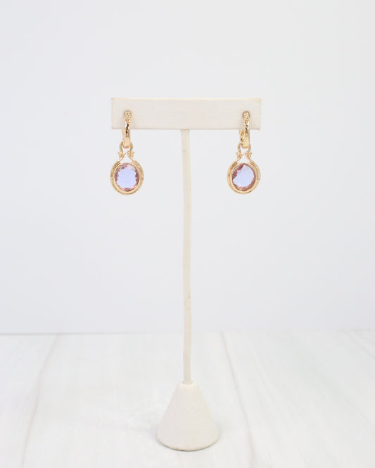 Medford Circular Drop Hoop Earring Periwinkle