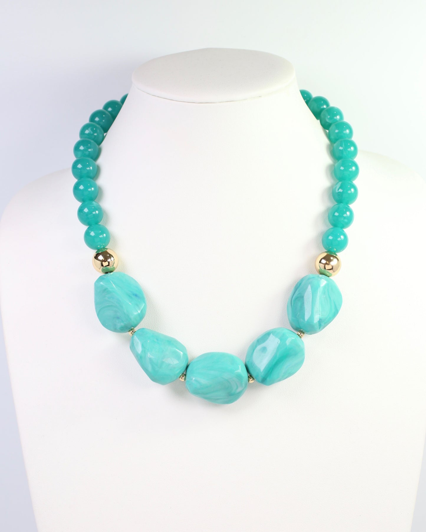 Emmitsburg Stone Beaded Necklace Turquoise