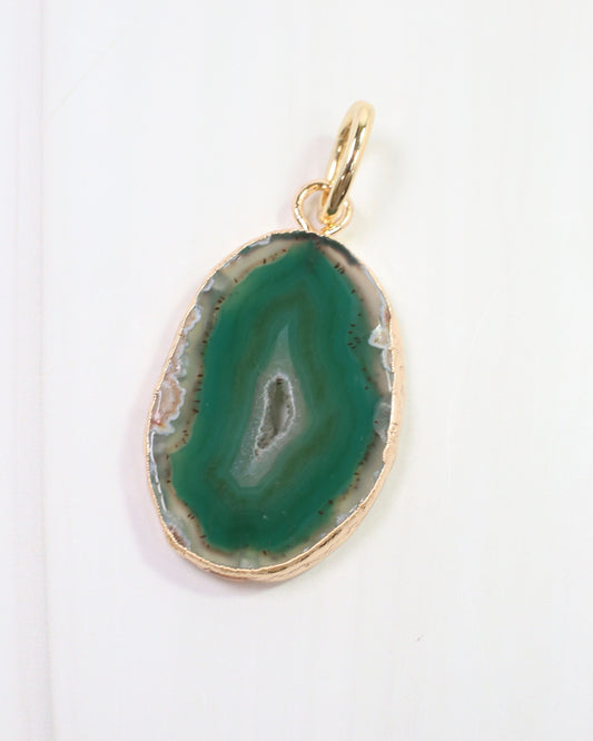 Antonio Agate Charm Green
