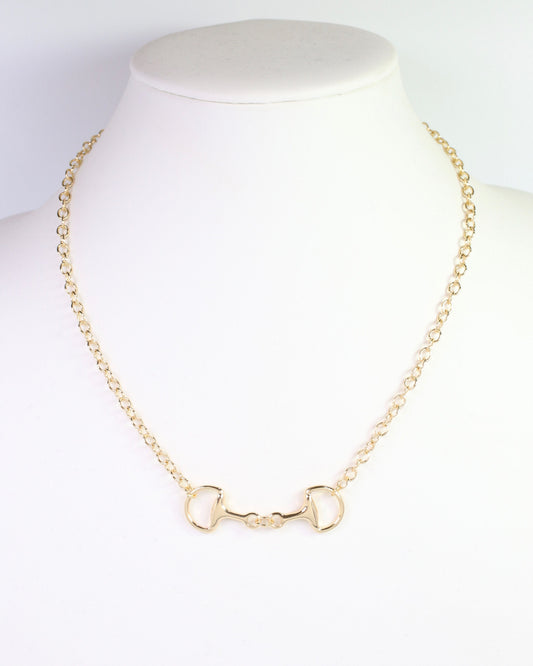 Seattle Slew Horsebit Necklace Gold