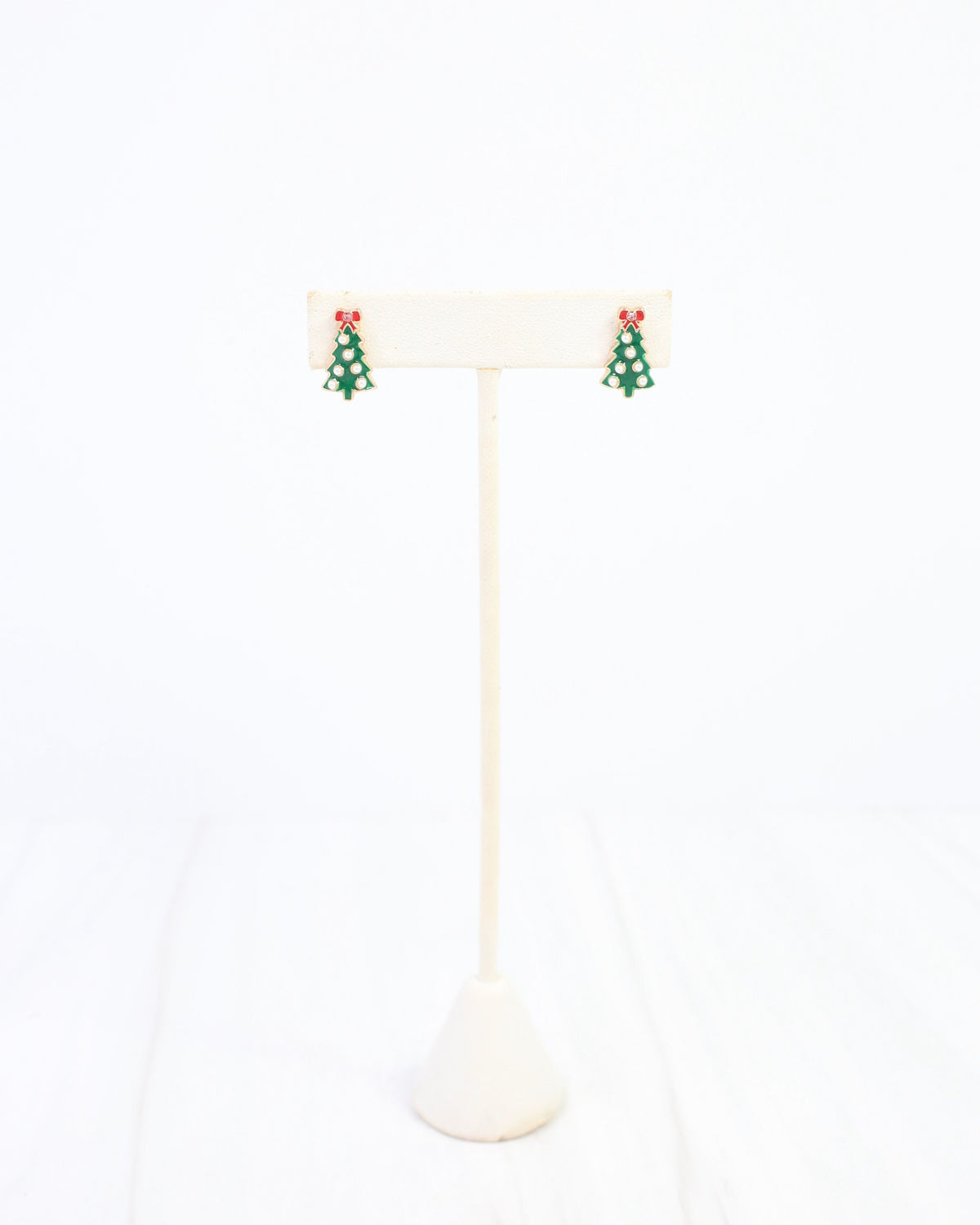 All is Calm Christmas Tree Stud Pearl