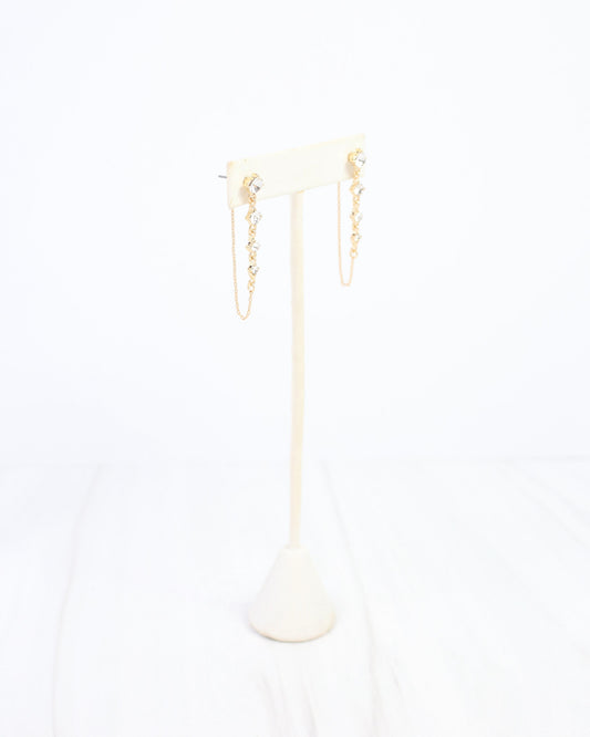 Merrill Front Back Crystal Drop Earring Clear