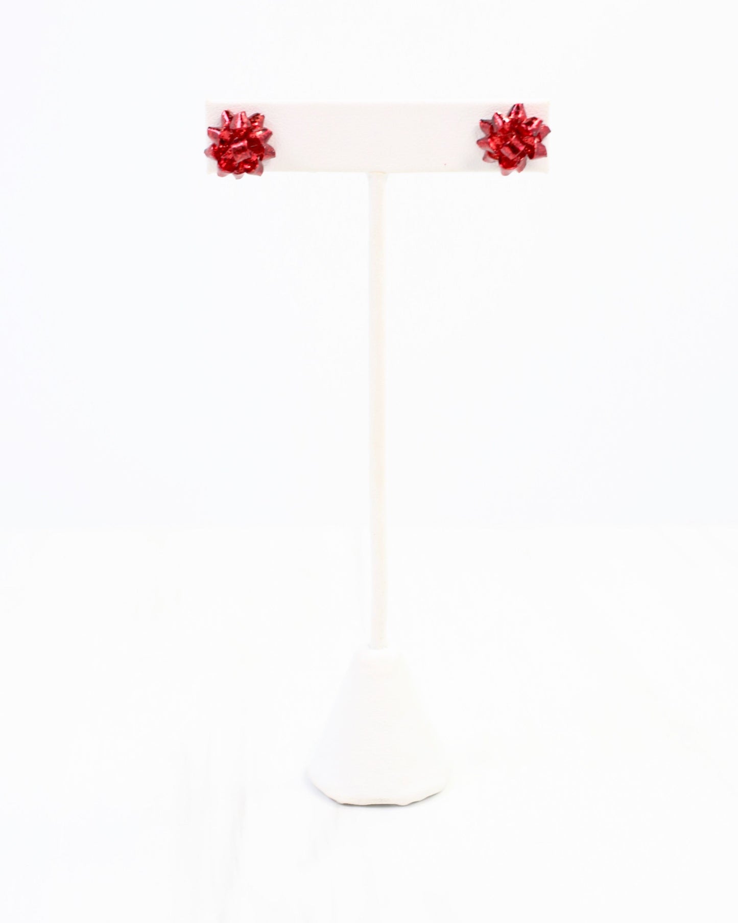 Let's Wrap Small Bow Stud Earring Red