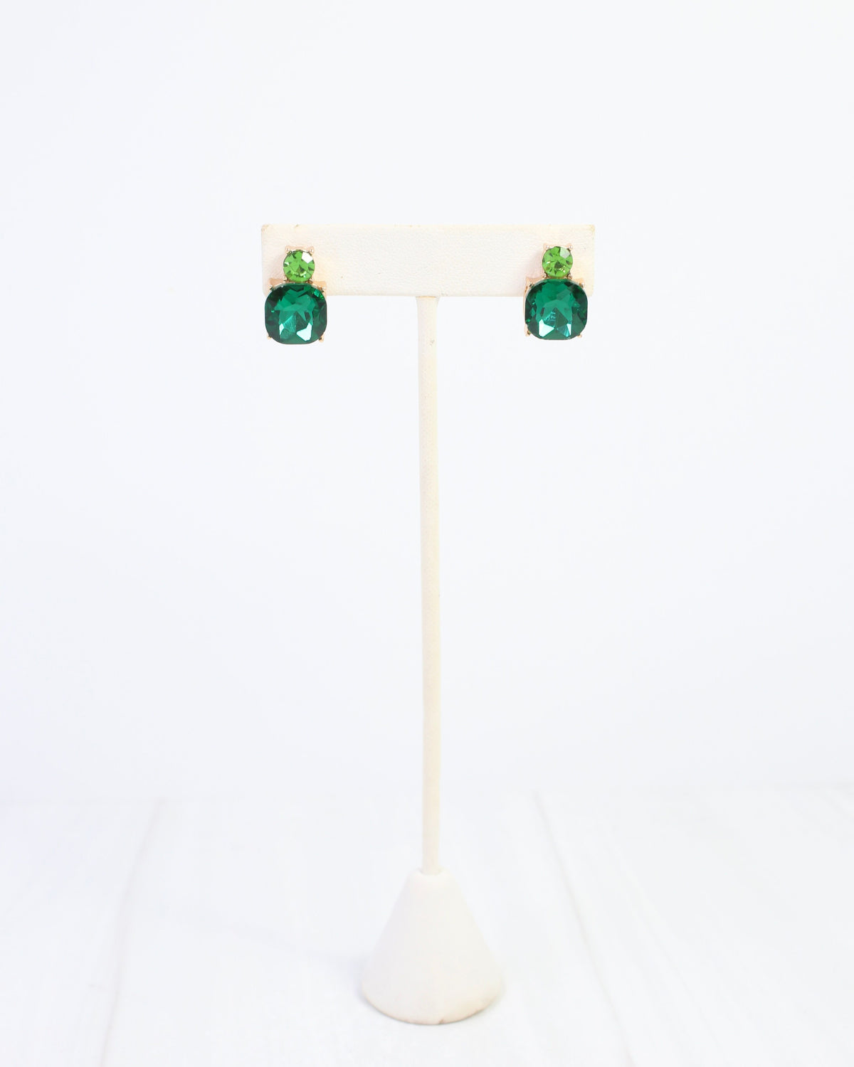 Roxanne Rhinestone Post Earring Emerald