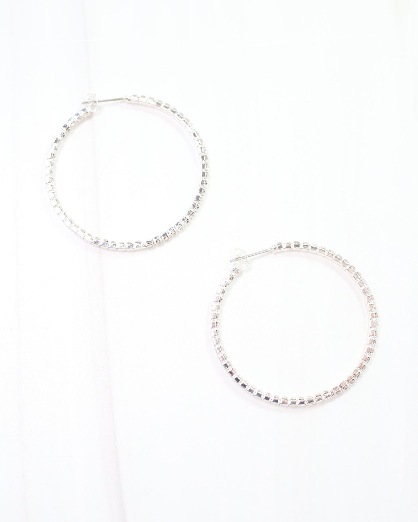 Sparkle Baby Crystal Hoop Silver
