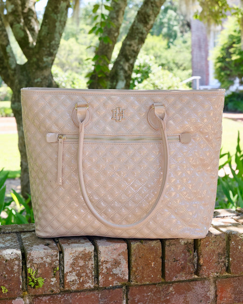 Jayden Tote Nude Patent SQ – Caroline Hill Wholesale