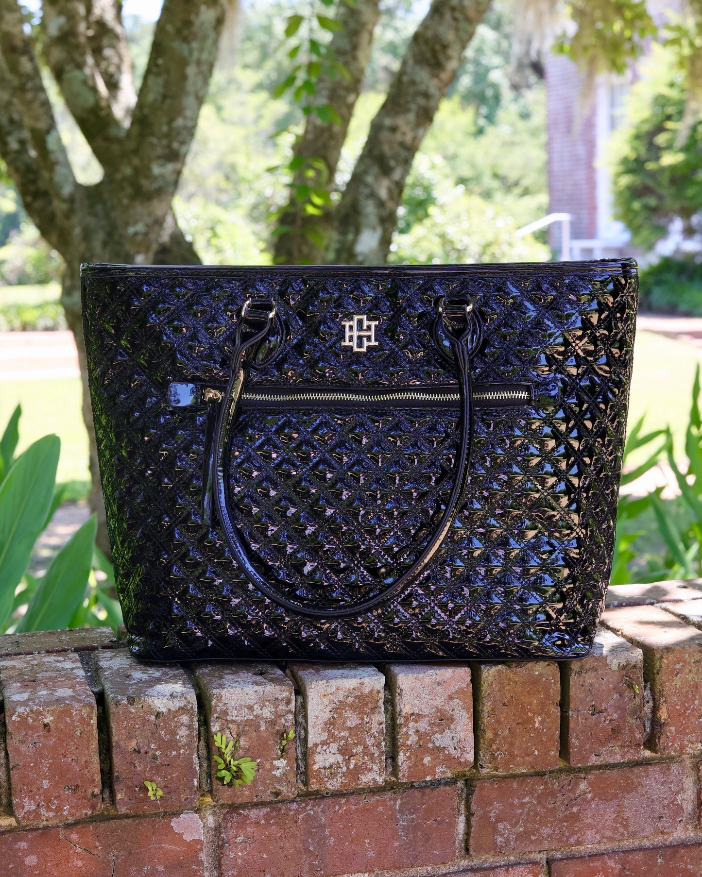 Jayden Tote Black Patent SQ