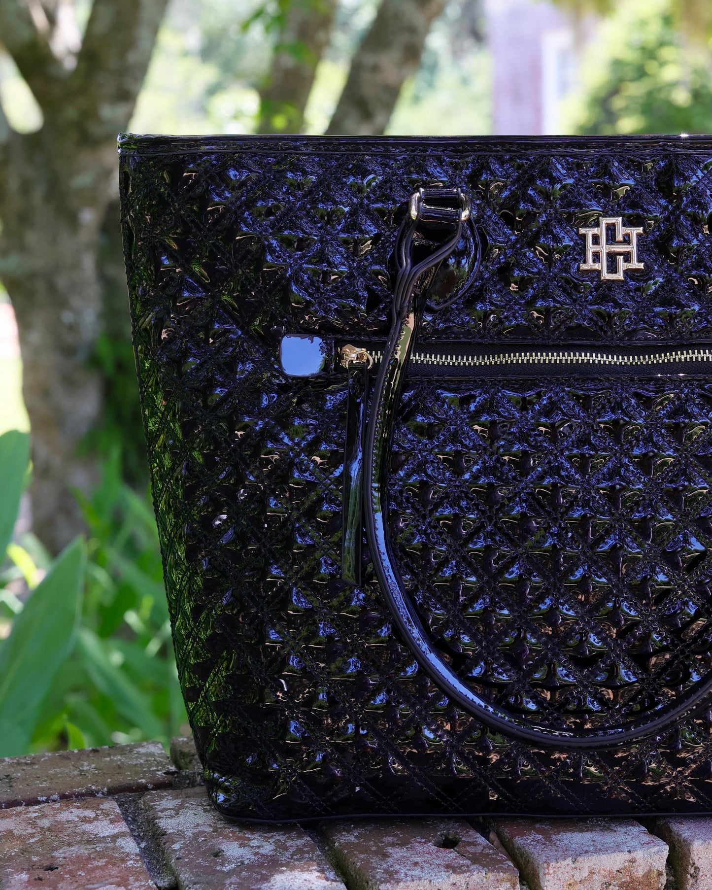 Jayden Tote Black Patent SQ