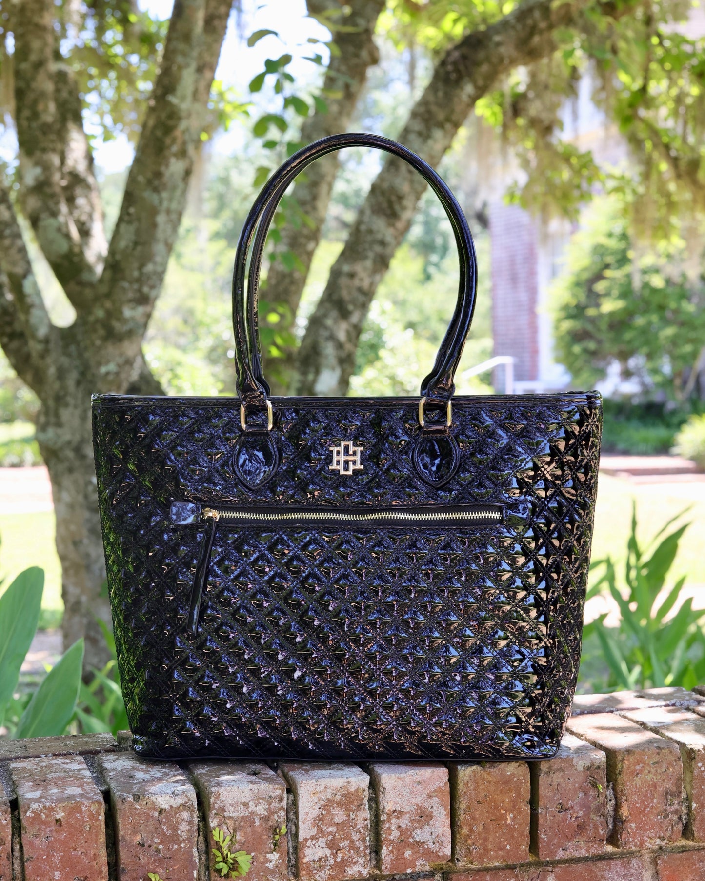 Jayden Tote Black Patent SQ