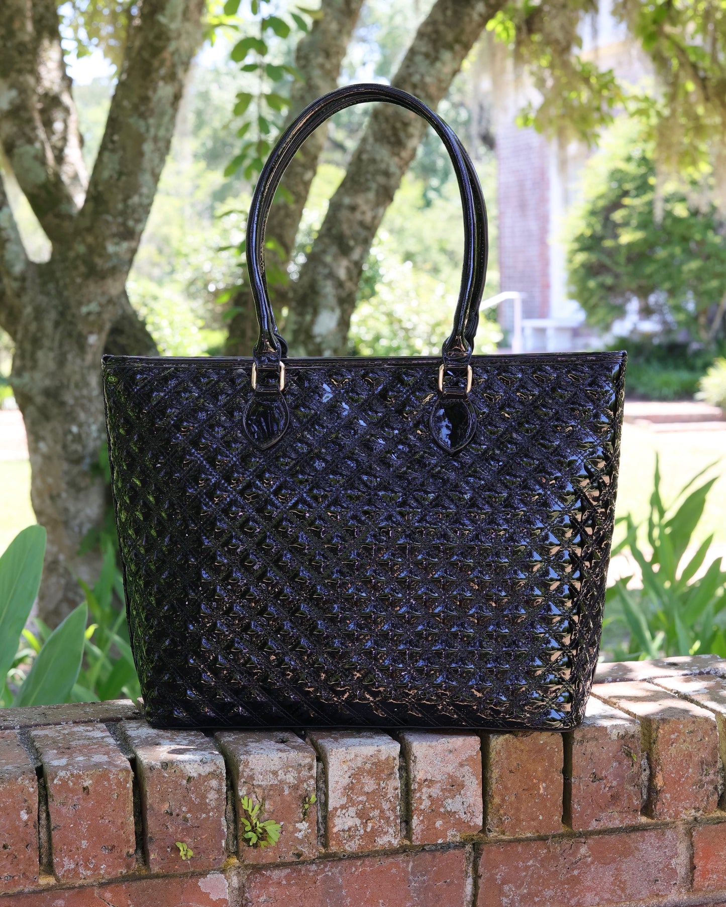 Jayden Tote Black Patent SQ