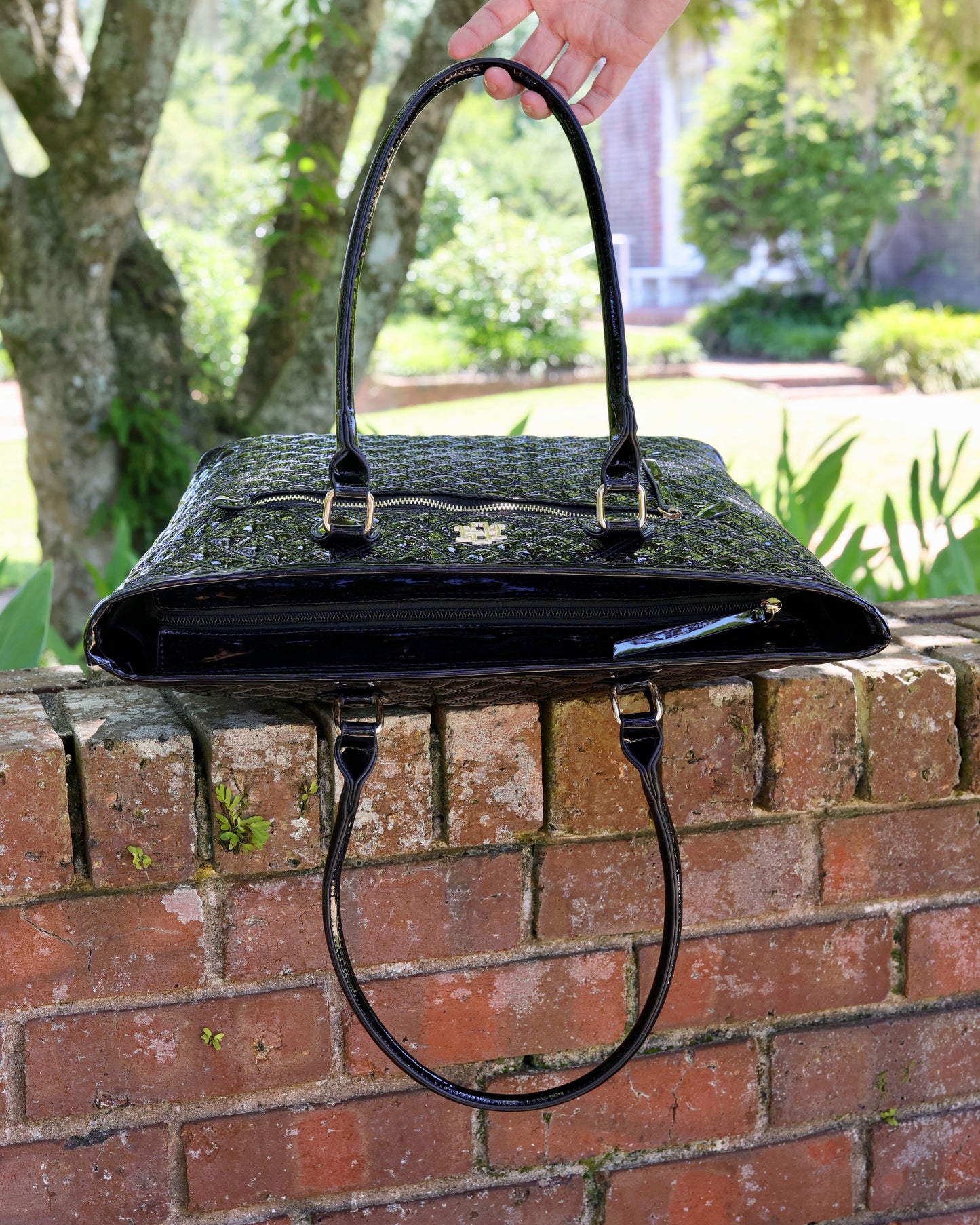 Jayden Tote Black Patent SQ