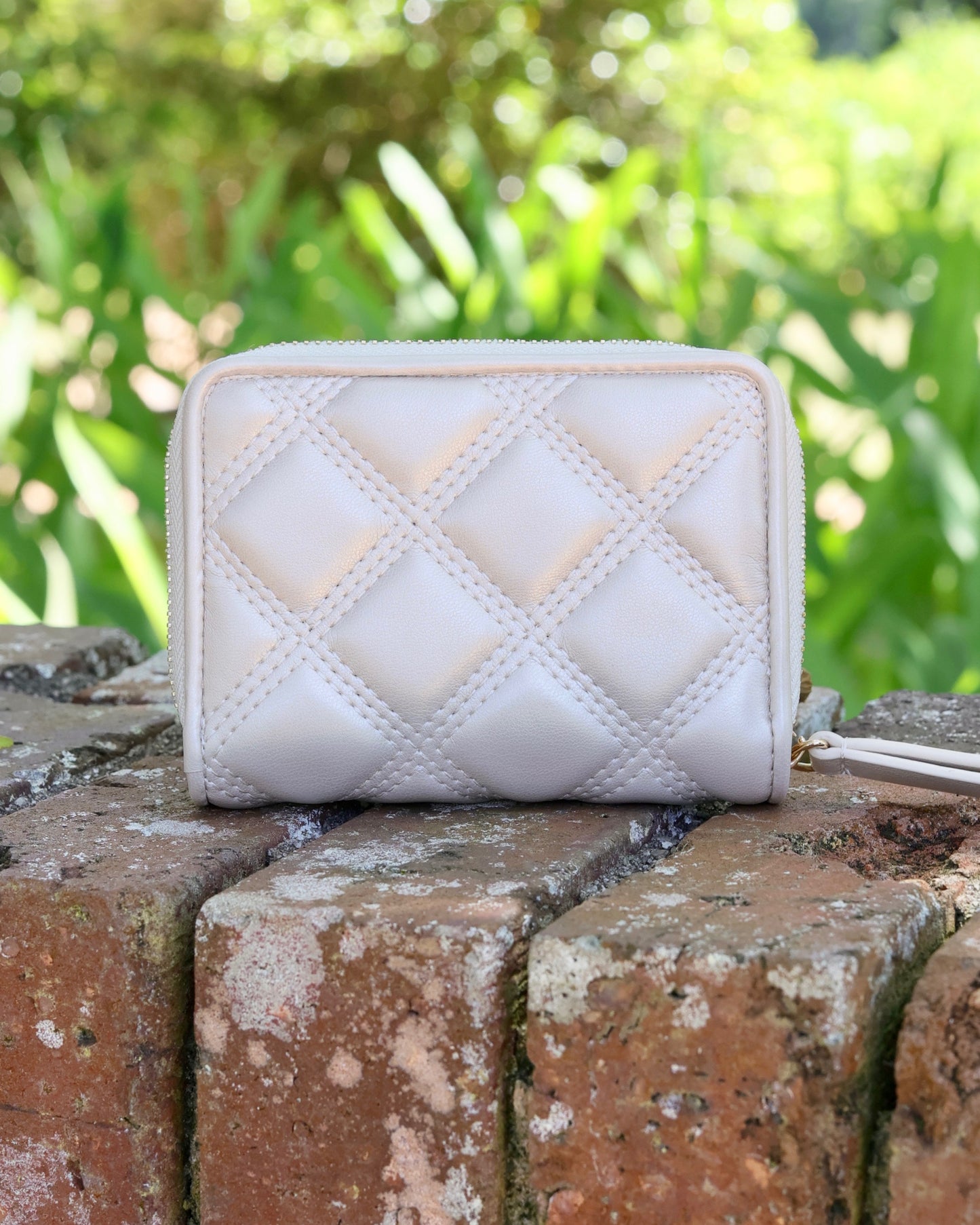 Nadine Zippered Wallet Pearl Quilted DQ