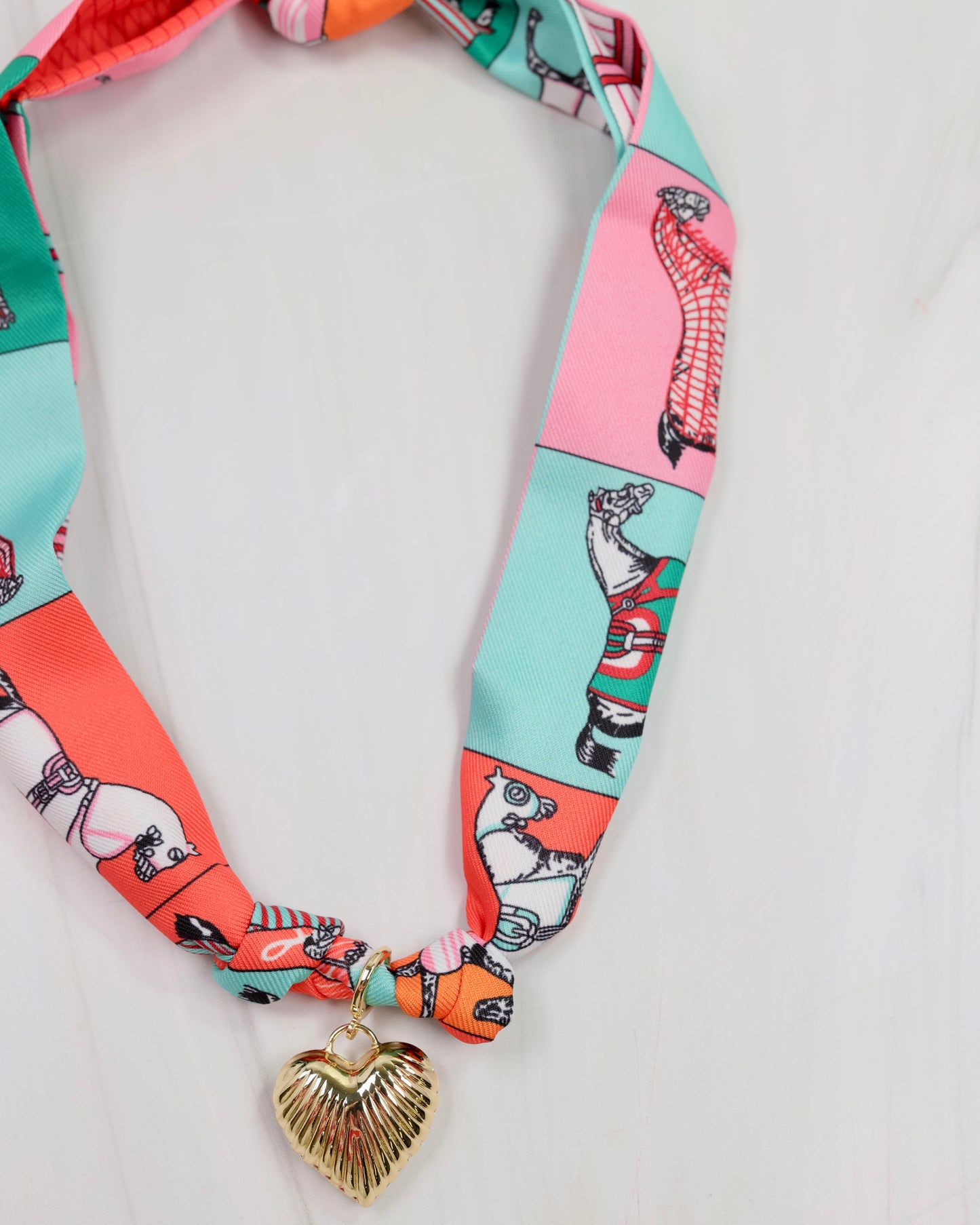 Lillie Scarf Charm Necklace OR TQ PK