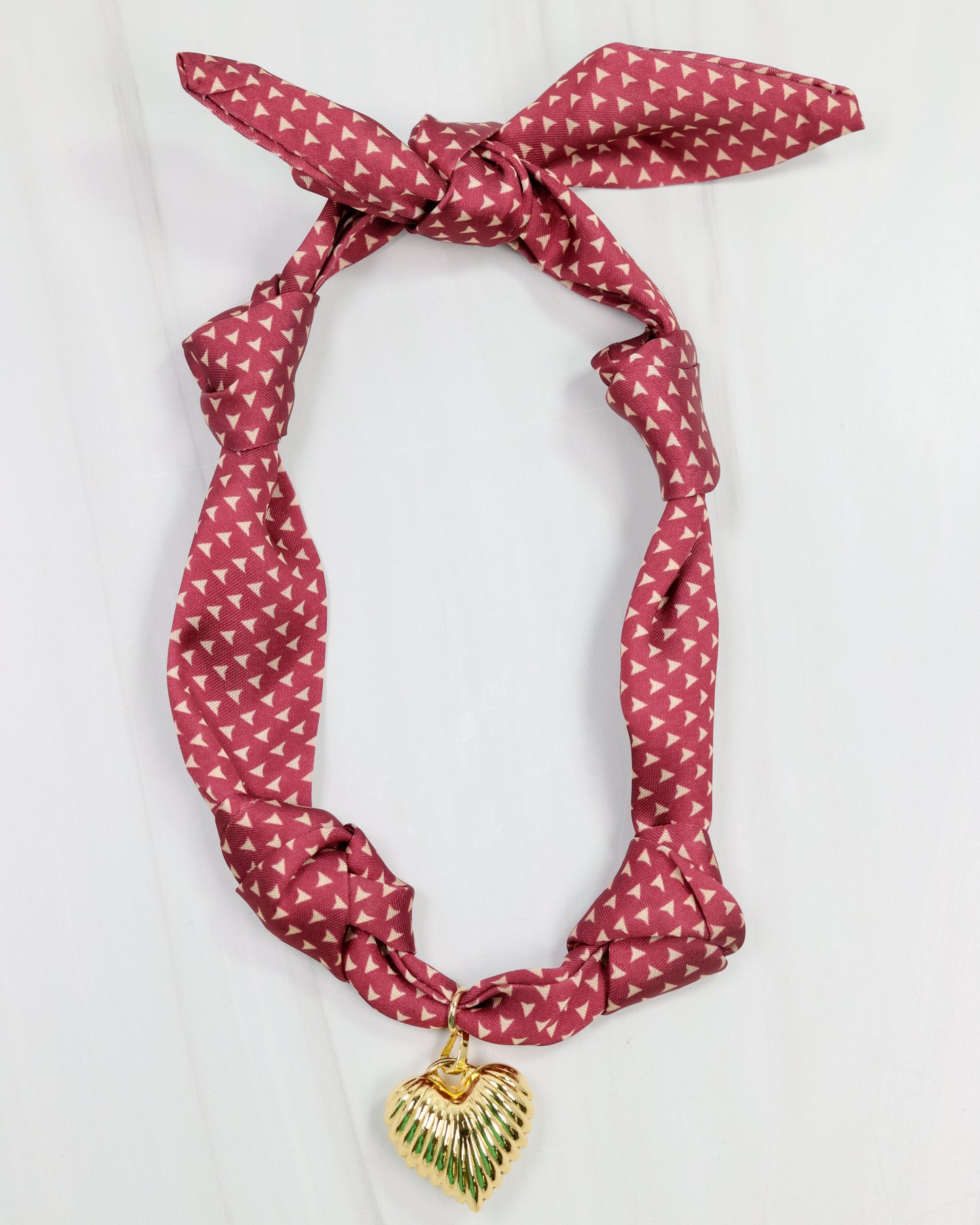 Serafina Scarf Charm Necklace Garnet