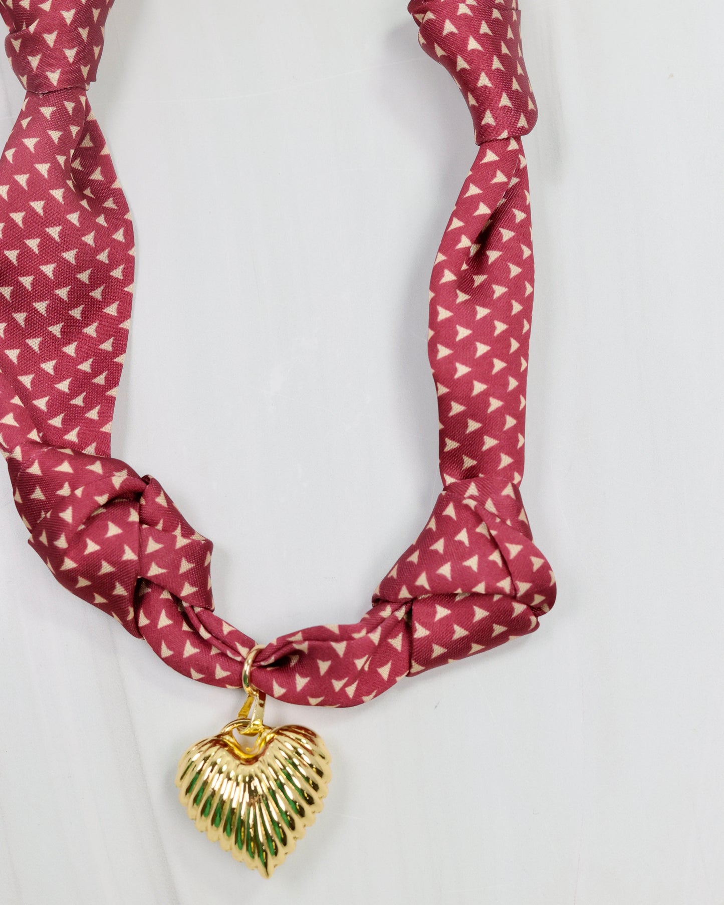 Serafina Scarf Charm Necklace Garnet