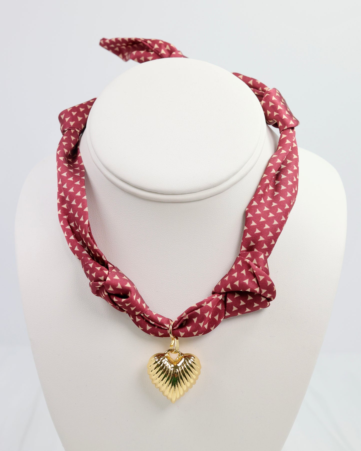 Serafina Scarf Charm Necklace Garnet